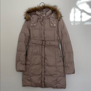 Hooded down jacket